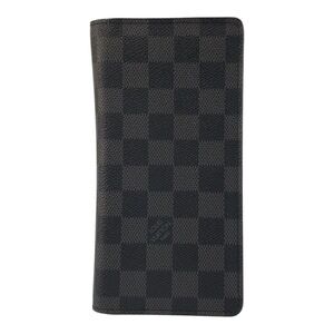 LOUIS VUITTON Louis Vuitton Damier Graphite Portefeuille Long Black N62227 Wa...